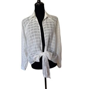 Emory Park Sheer Blouse. Med.  NWT